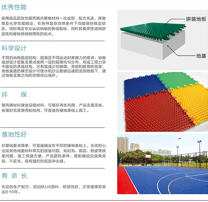 场地场馆建设-悬浮拼装地板